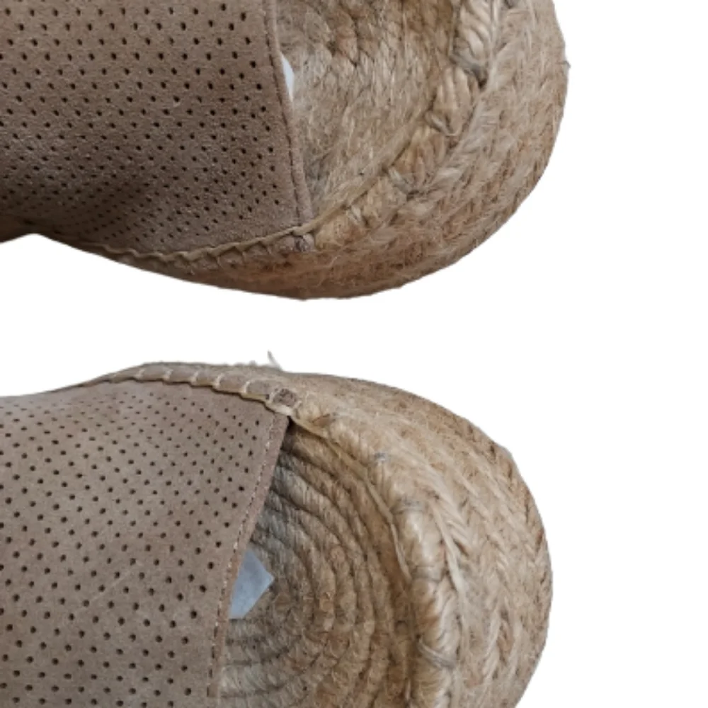 Marc Fisher Annie Platform Wedge Shoe Size 10M Tan Beige Espadrille